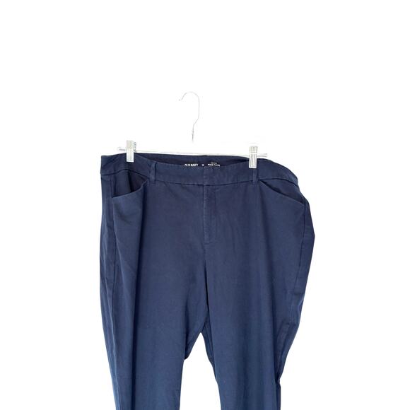 Old Navy Blue High Rise Office Business Career Work Pixie Flare Pants Size 18 - Picture 3 of 11